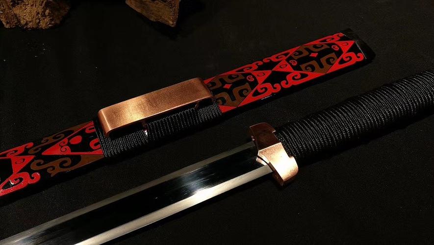 手绘古纹大漆鞘 和风堂美术刀剑
