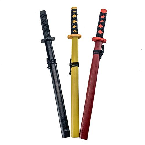 油漆武士刀三色53cm竹木刀剑木质东洋日本小号青龙剑工艺品